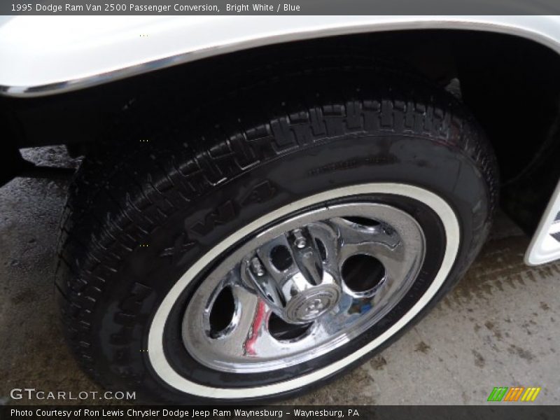 Bright White / Blue 1995 Dodge Ram Van 2500 Passenger Conversion