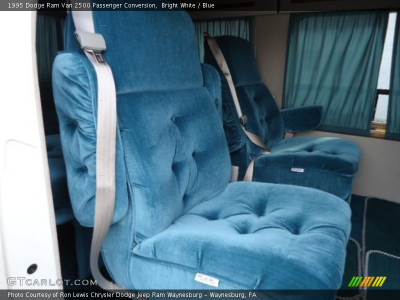 Bright White / Blue 1995 Dodge Ram Van 2500 Passenger Conversion
