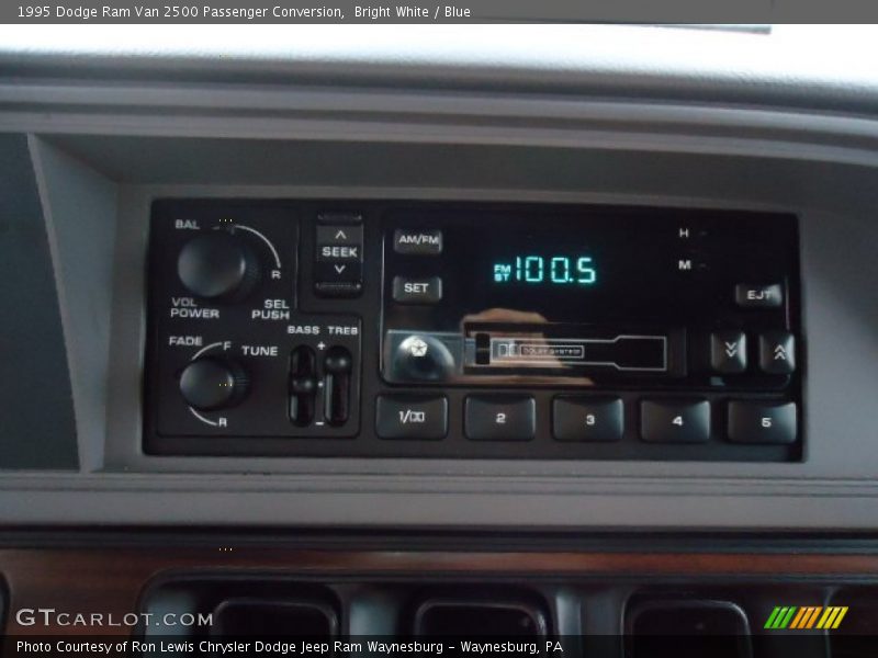 Bright White / Blue 1995 Dodge Ram Van 2500 Passenger Conversion