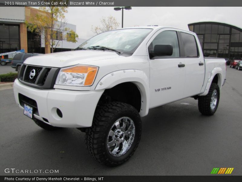 Blizzard White / Charcoal 2011 Nissan Titan S Crew Cab 4x4