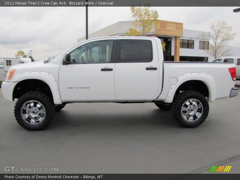 Blizzard White / Charcoal 2011 Nissan Titan S Crew Cab 4x4