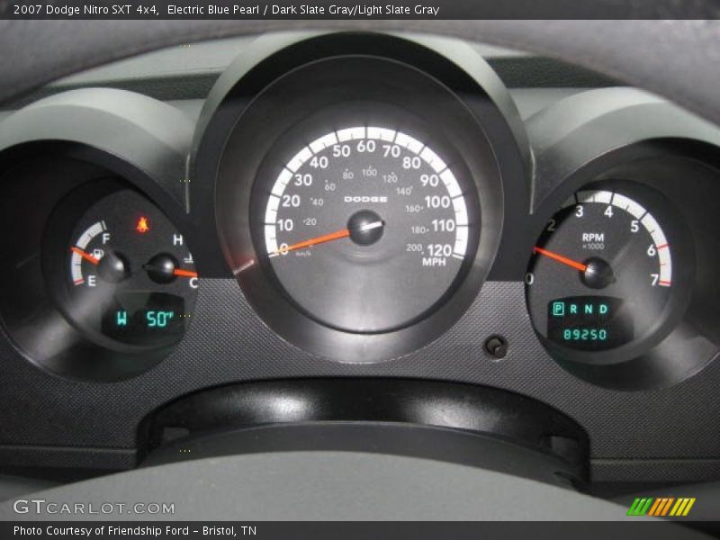 Electric Blue Pearl / Dark Slate Gray/Light Slate Gray 2007 Dodge Nitro SXT 4x4
