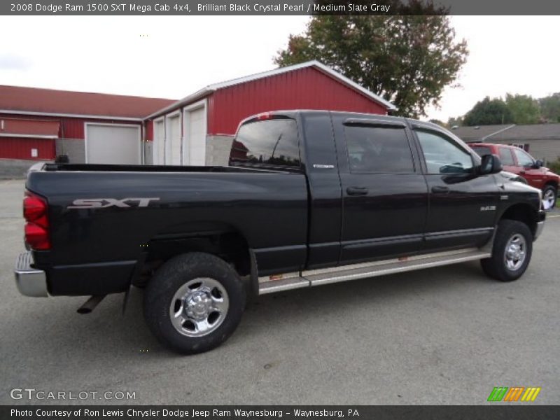 Brilliant Black Crystal Pearl / Medium Slate Gray 2008 Dodge Ram 1500 SXT Mega Cab 4x4