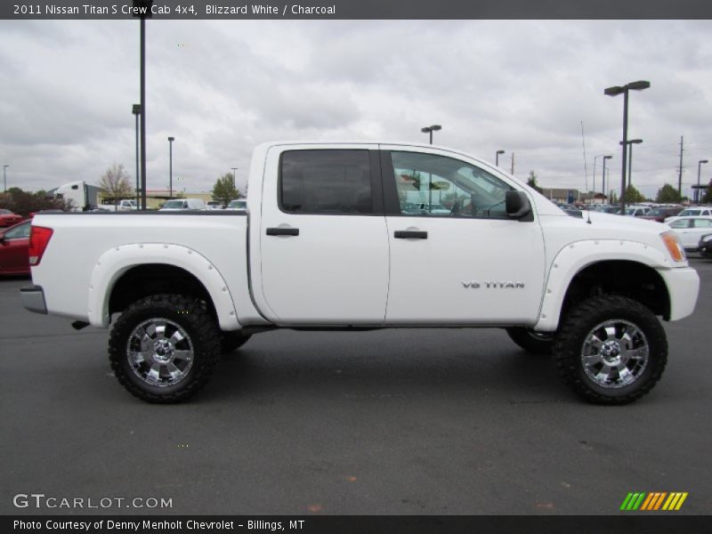 Blizzard White / Charcoal 2011 Nissan Titan S Crew Cab 4x4