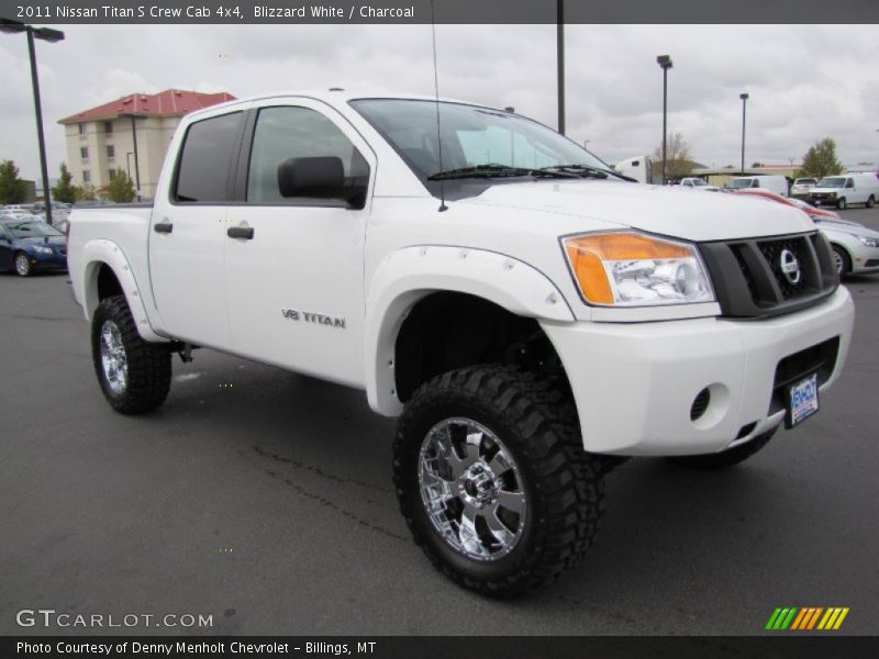 Blizzard White / Charcoal 2011 Nissan Titan S Crew Cab 4x4
