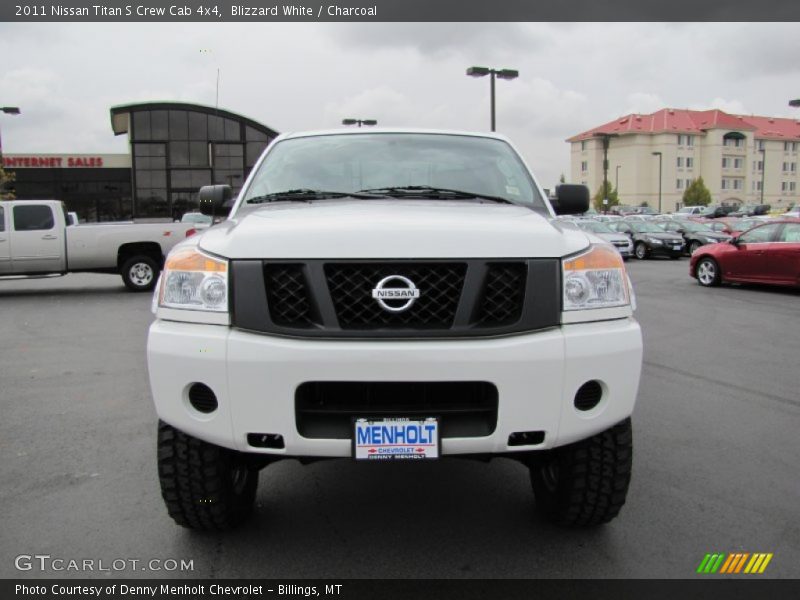 Blizzard White / Charcoal 2011 Nissan Titan S Crew Cab 4x4