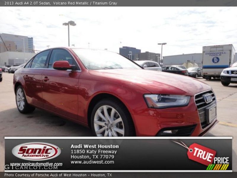 Volcano Red Metallic / Titanium Gray 2013 Audi A4 2.0T Sedan