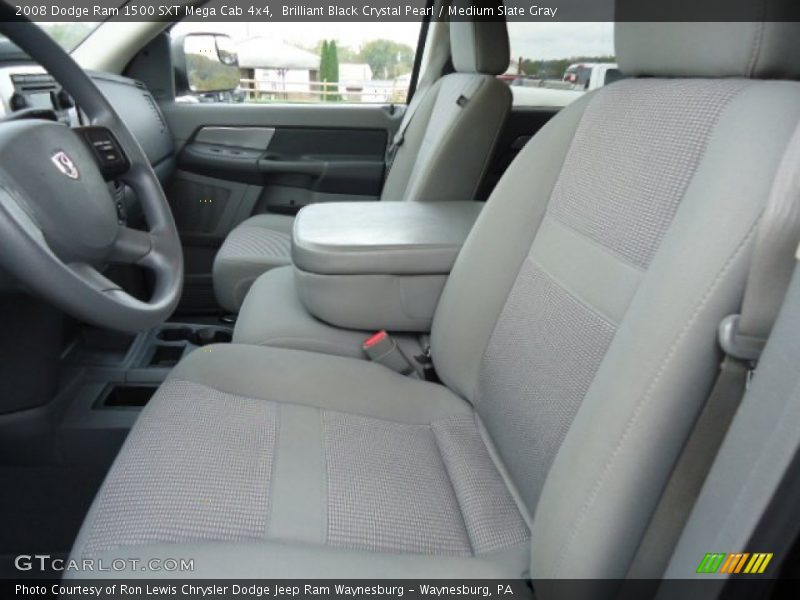Brilliant Black Crystal Pearl / Medium Slate Gray 2008 Dodge Ram 1500 SXT Mega Cab 4x4