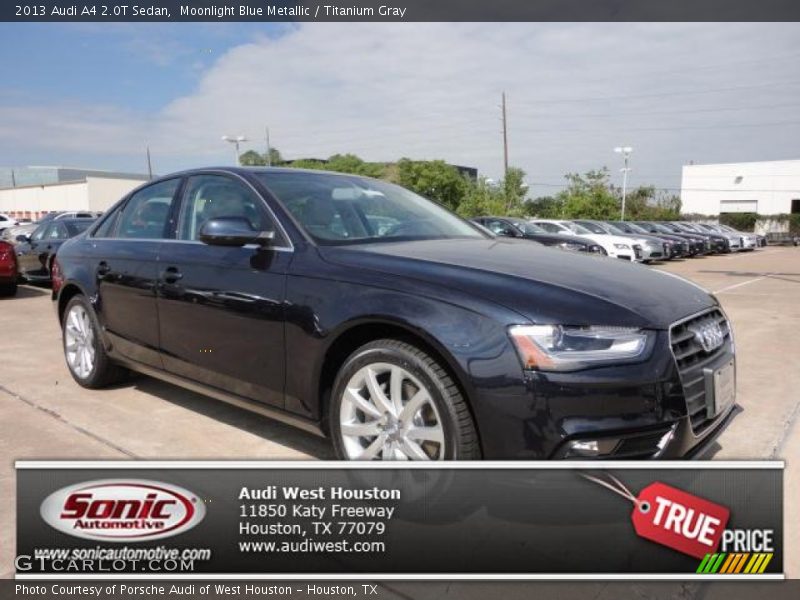 Moonlight Blue Metallic / Titanium Gray 2013 Audi A4 2.0T Sedan