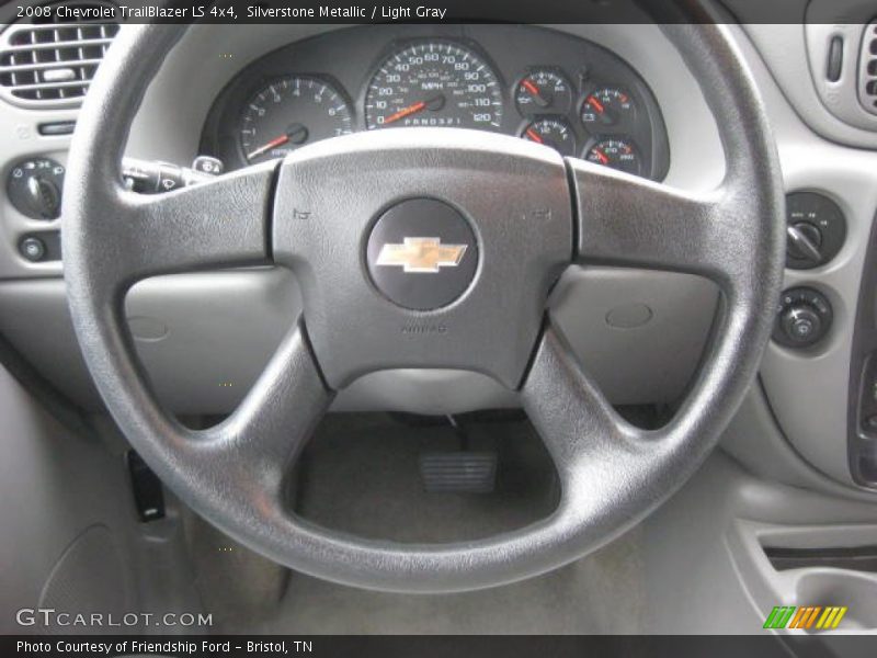Silverstone Metallic / Light Gray 2008 Chevrolet TrailBlazer LS 4x4