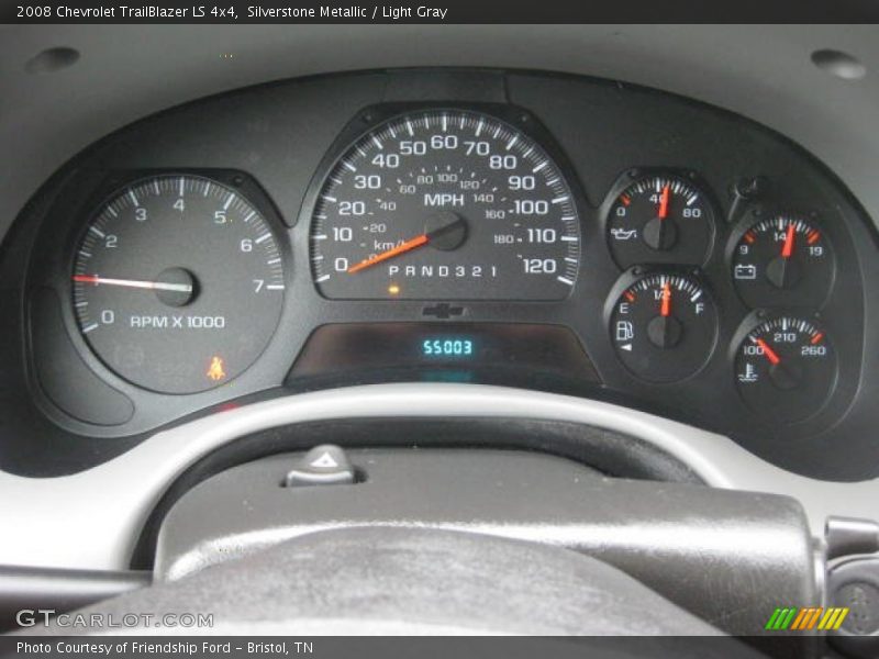 Silverstone Metallic / Light Gray 2008 Chevrolet TrailBlazer LS 4x4