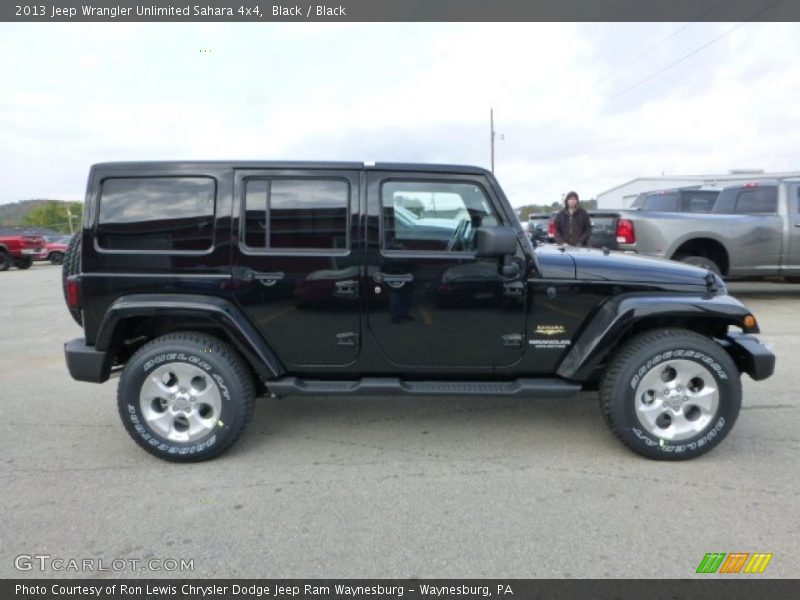 Black / Black 2013 Jeep Wrangler Unlimited Sahara 4x4
