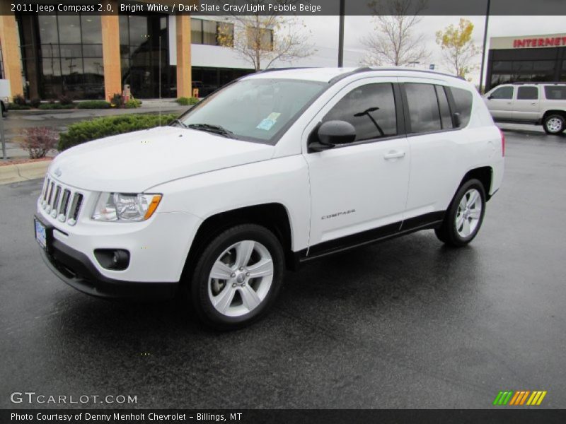 Bright White / Dark Slate Gray/Light Pebble Beige 2011 Jeep Compass 2.0