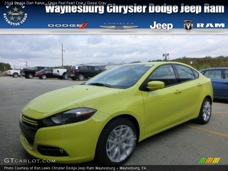 Citrus Peel Pearl Coat / Diesel Gray 2013 Dodge Dart Rallye