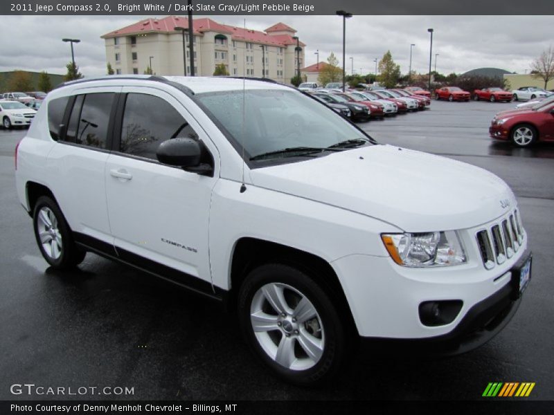 Bright White / Dark Slate Gray/Light Pebble Beige 2011 Jeep Compass 2.0