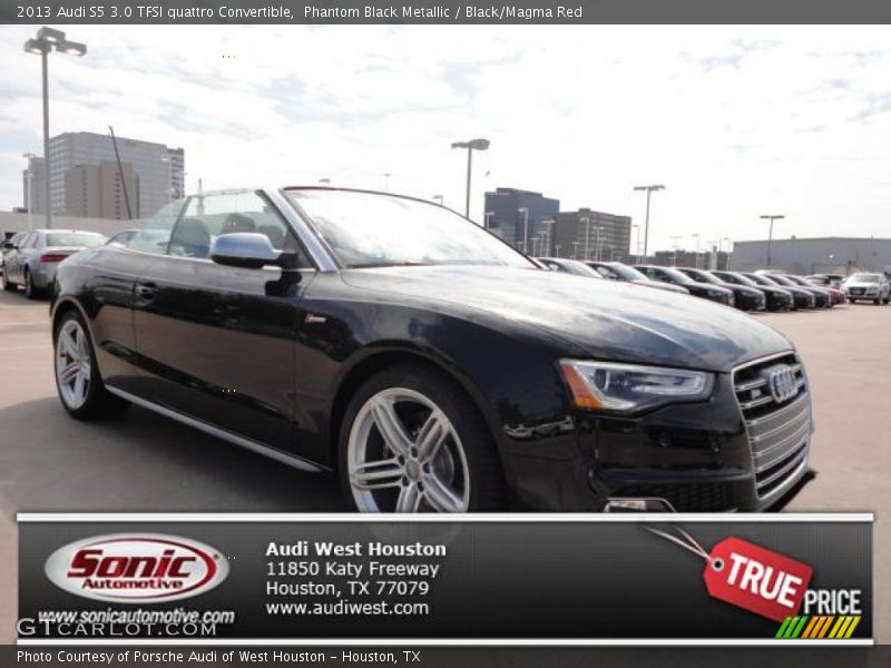 Phantom Black Metallic / Black/Magma Red 2013 Audi S5 3.0 TFSI quattro Convertible