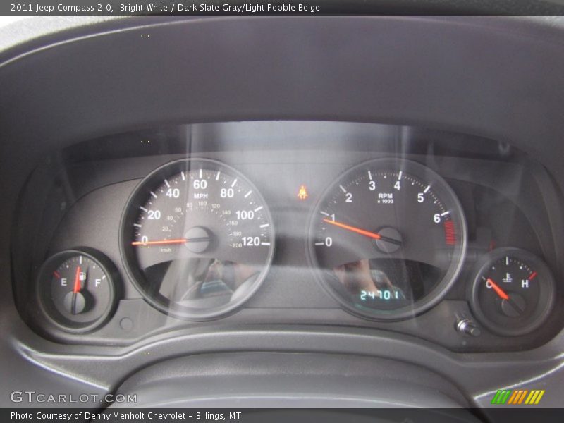 Bright White / Dark Slate Gray/Light Pebble Beige 2011 Jeep Compass 2.0