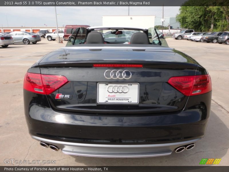 Phantom Black Metallic / Black/Magma Red 2013 Audi S5 3.0 TFSI quattro Convertible