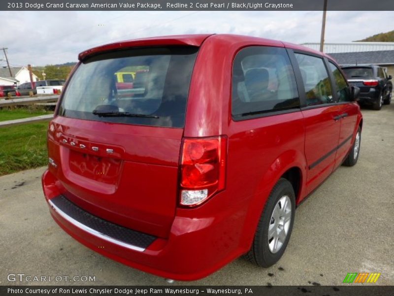 Redline 2 Coat Pearl / Black/Light Graystone 2013 Dodge Grand Caravan American Value Package