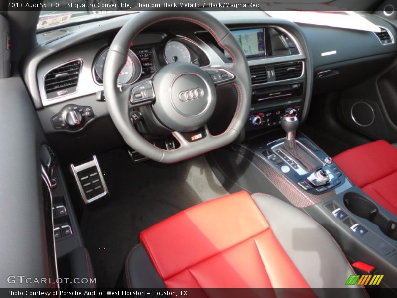 Black/Magma Red Interior - 2013 S5 3.0 TFSI quattro Convertible 