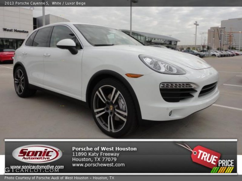 White / Luxor Beige 2013 Porsche Cayenne S