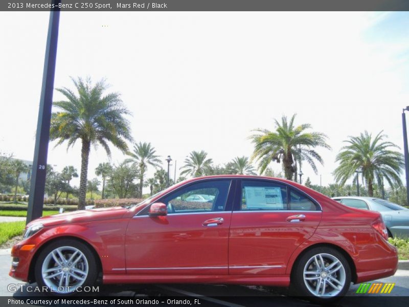 Mars Red / Black 2013 Mercedes-Benz C 250 Sport