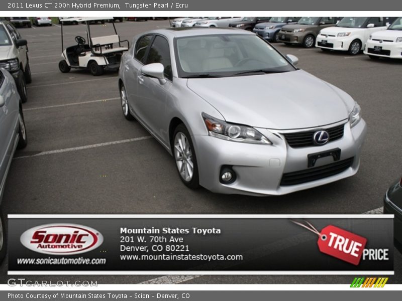 Tungsten Pearl / Ecru 2011 Lexus CT 200h Hybrid Premium