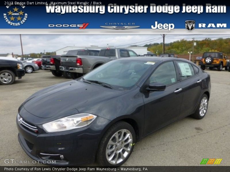 Maximum Steel Metallic / Black 2013 Dodge Dart Limited