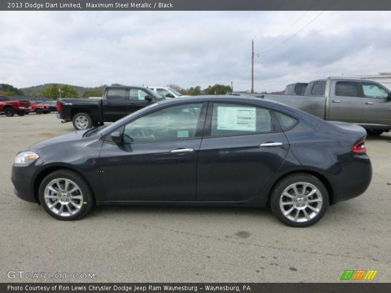 Maximum Steel Metallic / Black 2013 Dodge Dart Limited