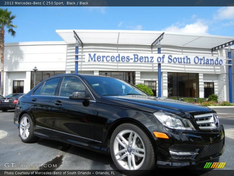 Black / Black 2013 Mercedes-Benz C 250 Sport