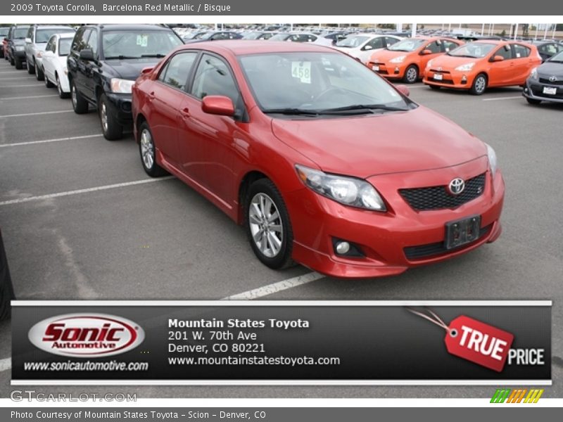 Barcelona Red Metallic / Bisque 2009 Toyota Corolla