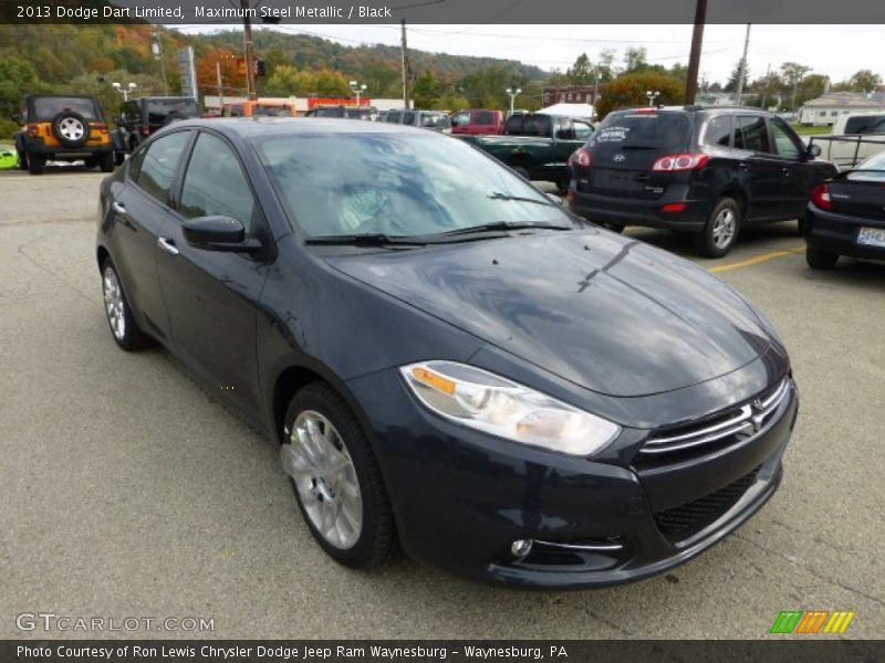 Maximum Steel Metallic / Black 2013 Dodge Dart Limited
