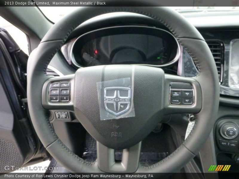 Maximum Steel Metallic / Black 2013 Dodge Dart Limited
