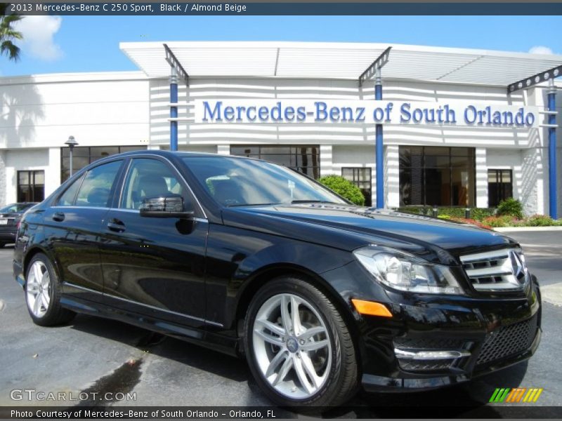 Black / Almond Beige 2013 Mercedes-Benz C 250 Sport