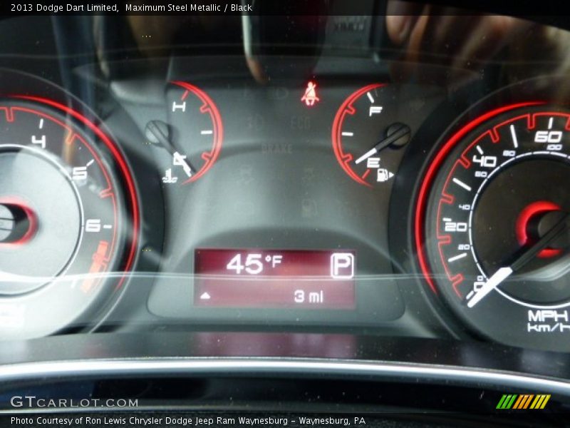 Maximum Steel Metallic / Black 2013 Dodge Dart Limited