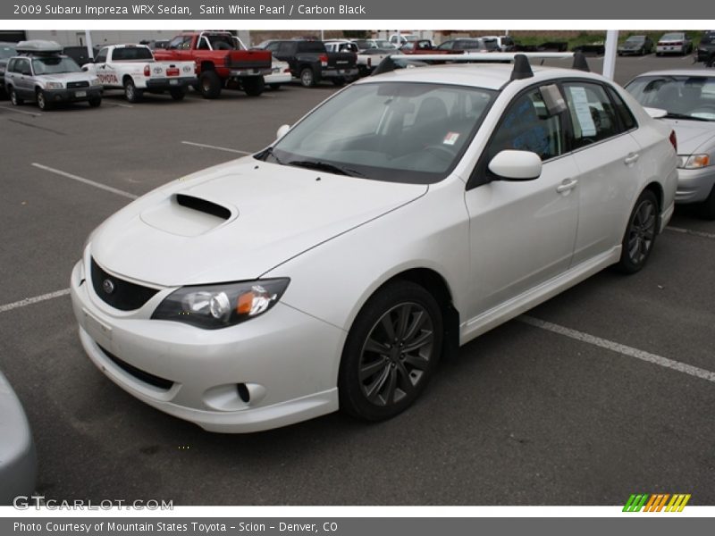 Satin White Pearl / Carbon Black 2009 Subaru Impreza WRX Sedan
