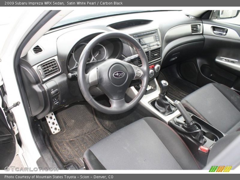 Satin White Pearl / Carbon Black 2009 Subaru Impreza WRX Sedan