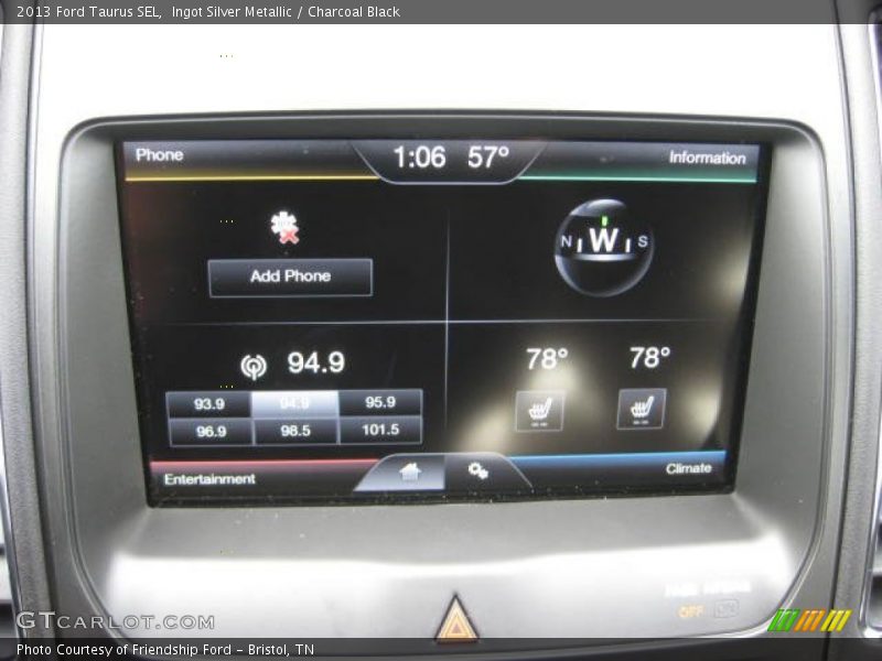 Ingot Silver Metallic / Charcoal Black 2013 Ford Taurus SEL