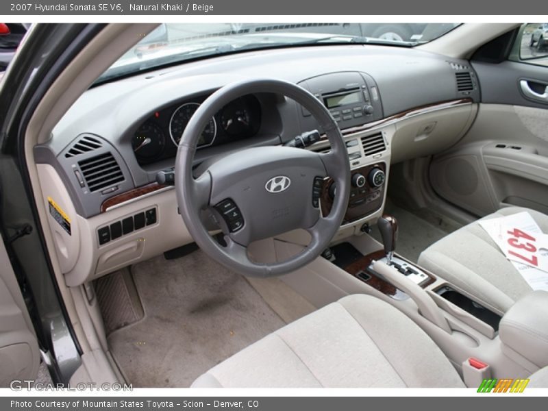 Natural Khaki / Beige 2007 Hyundai Sonata SE V6