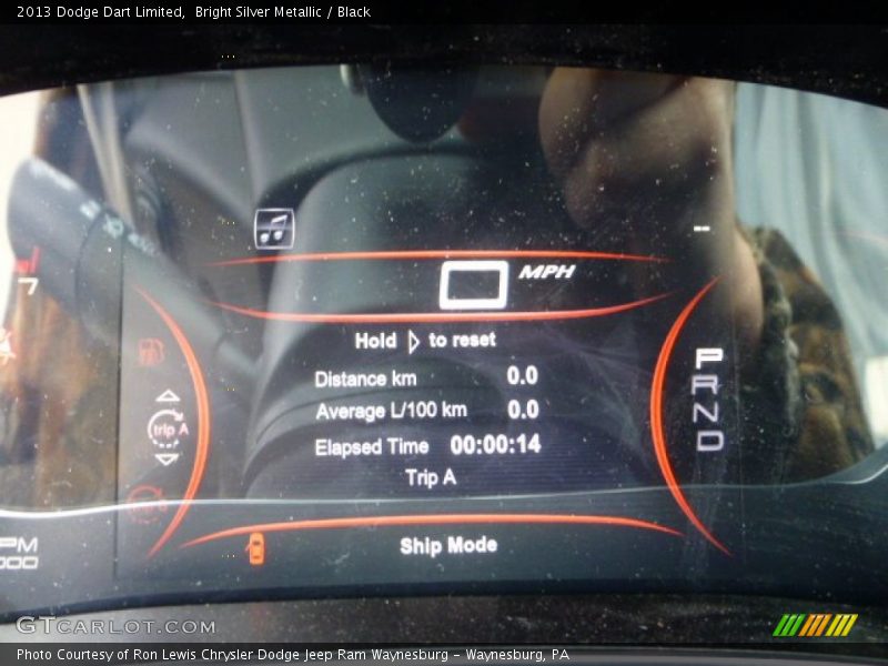 Bright Silver Metallic / Black 2013 Dodge Dart Limited