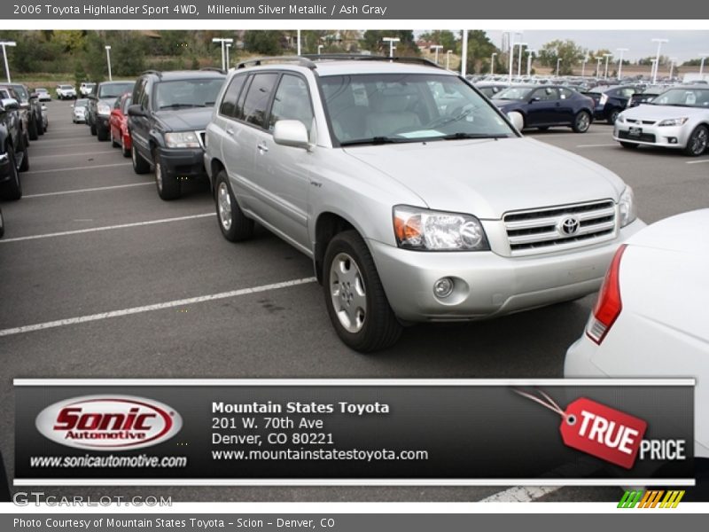 Millenium Silver Metallic / Ash Gray 2006 Toyota Highlander Sport 4WD