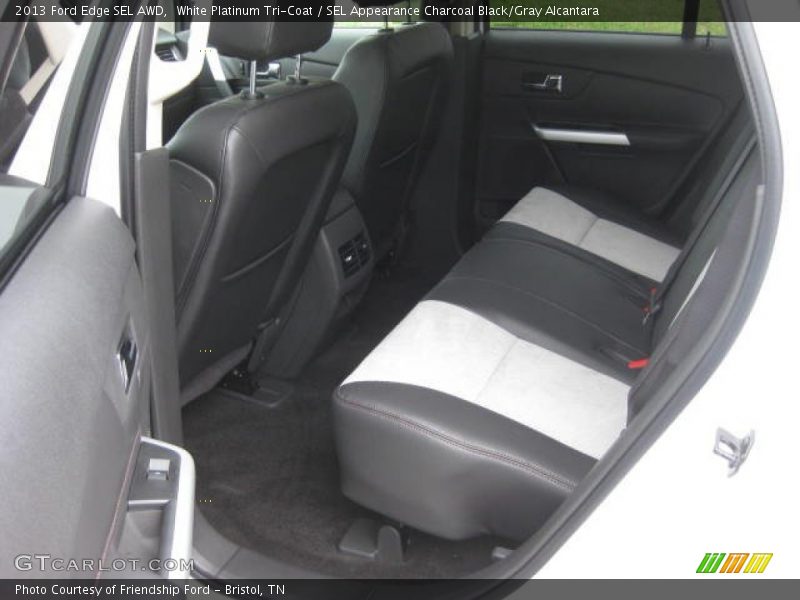 White Platinum Tri-Coat / SEL Appearance Charcoal Black/Gray Alcantara 2013 Ford Edge SEL AWD