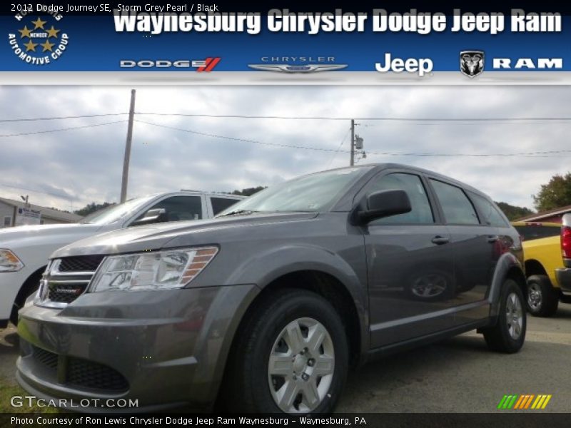 Storm Grey Pearl / Black 2012 Dodge Journey SE
