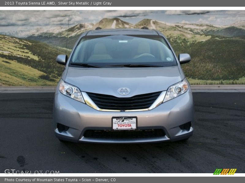 Silver Sky Metallic / Light Gray 2013 Toyota Sienna LE AWD