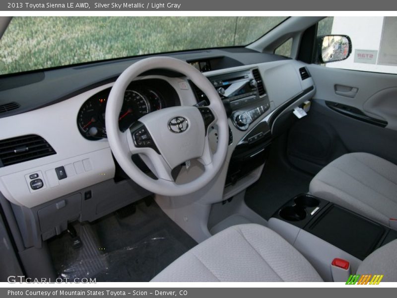 Silver Sky Metallic / Light Gray 2013 Toyota Sienna LE AWD