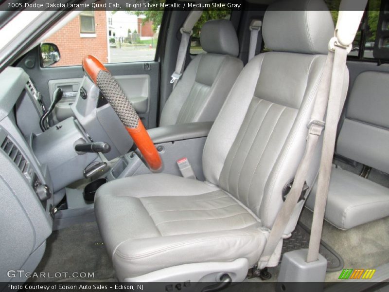Bright Silver Metallic / Medium Slate Gray 2005 Dodge Dakota Laramie Quad Cab