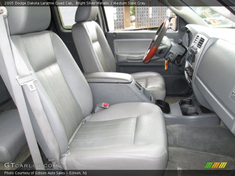 Bright Silver Metallic / Medium Slate Gray 2005 Dodge Dakota Laramie Quad Cab