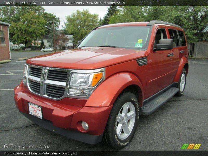 Sunburst Orange Pearl / Dark Khaki/Medium Khaki 2007 Dodge Nitro SXT 4x4