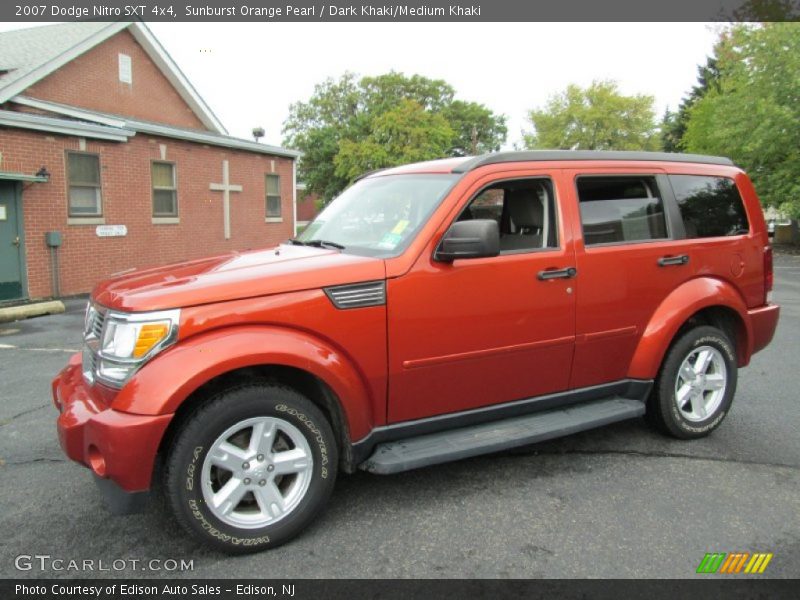 Sunburst Orange Pearl / Dark Khaki/Medium Khaki 2007 Dodge Nitro SXT 4x4