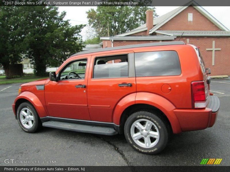 Sunburst Orange Pearl / Dark Khaki/Medium Khaki 2007 Dodge Nitro SXT 4x4